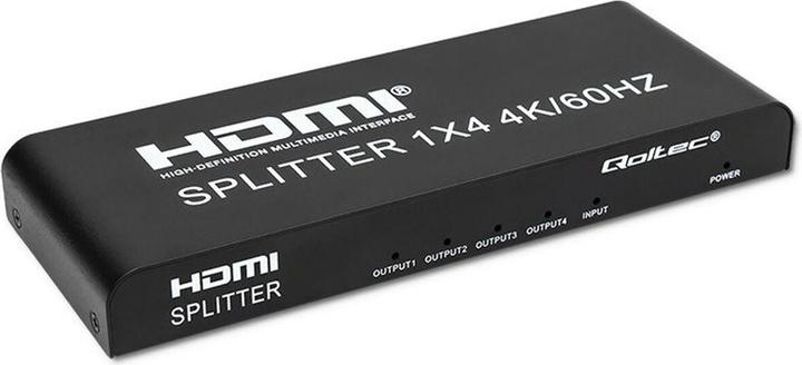 Actual product image Qoltec 51799 Active HDMI splitter 4 x HDMI 4K x 2K | 6 Gbit/s | 60Hz