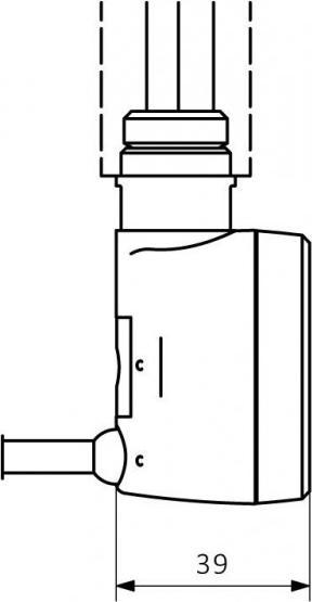 Produktbild Mert - Thermostat Regler DRY für Handtuchheizkörper, inklusive Heizpatrone 1000W, Weiss