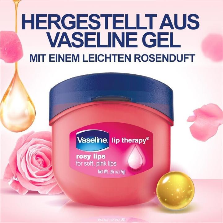 Actual product image Vaseline Lip Care Mini Jar Rosy (Lip balm)