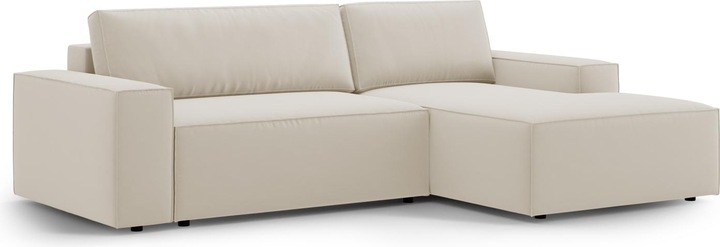 Actual product image Micadoni Velvet Right Corner Sofa With Bed Function And Box, "Jodie", 3 Seats, 246x151x86Made in Europe (Corner sofa)