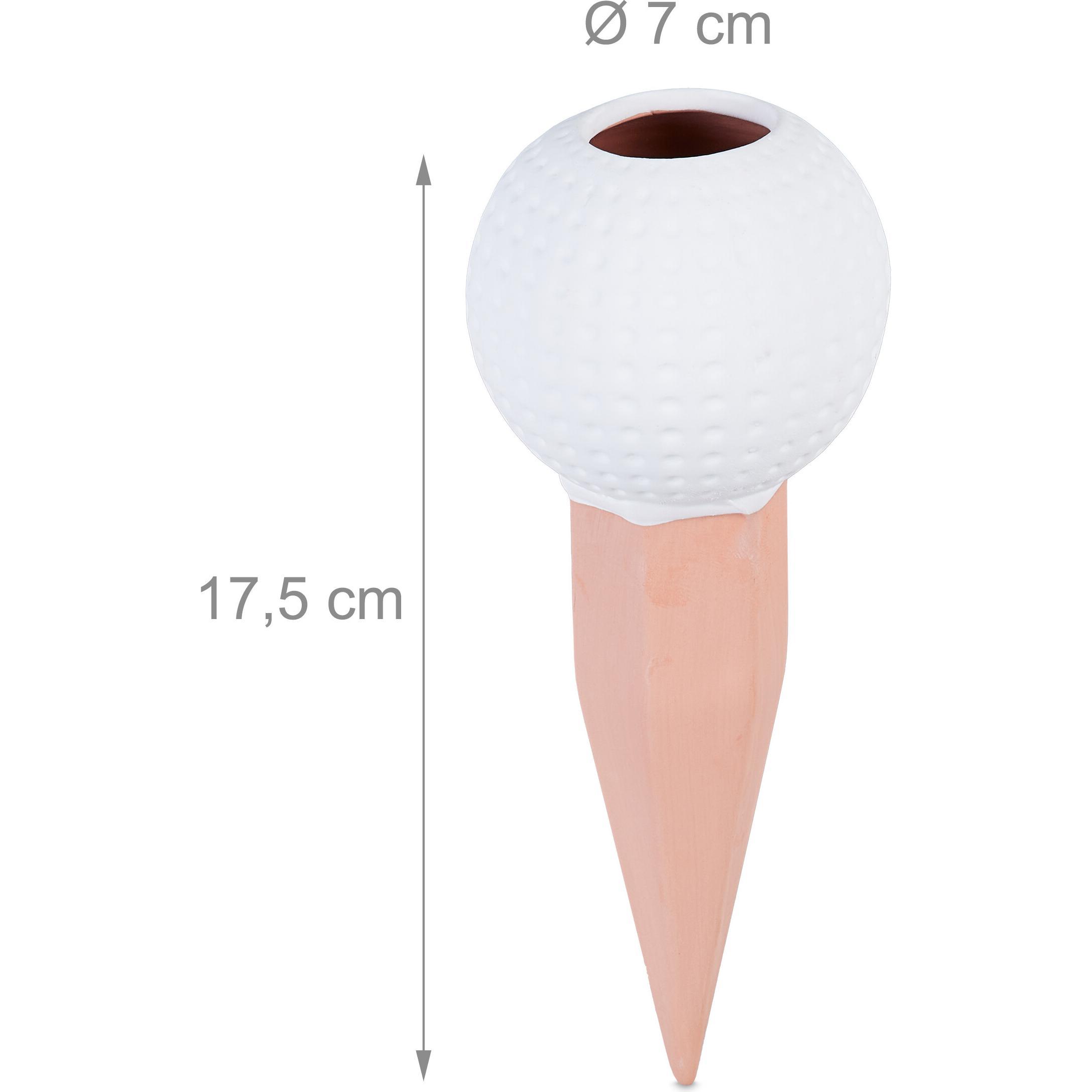 Thumbnail - Relaxdays, Bewässerungskugeln + Tonkegel, 4x Golfball-Tonkegel (Tonkegel Bewässerung)