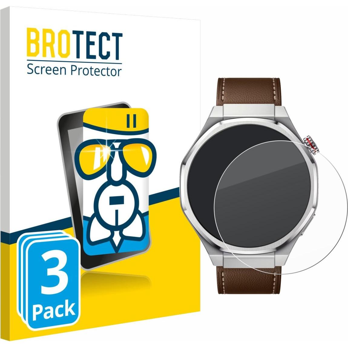 BROTECT Schutzglas Schutzfolie Displayschutz Display Schutz Glas Folie klar, Smartwatch Schutzfolie, Transparent