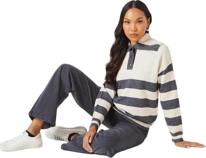 Immagine prodotto Debenhams Top in Maglione Strisce Colletto Aperto Donna (L)