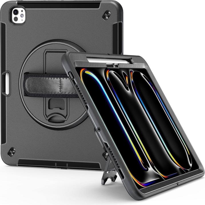 Actual product image JT Berlin Rugged Kickstand & Handstrap Case| Apple iPad Pro 13 2024| black| bulk| (30016) (Apple iPad Pro 13 2024, Apple iPad Pro 13 2025)