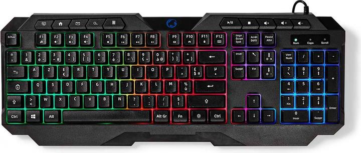 Nedis Wired Gaming Keyboard | USB Type-A | Folientasten | LED | AZERTY | FR-Layout | Netzkabellänge: (Kabelgebunden)