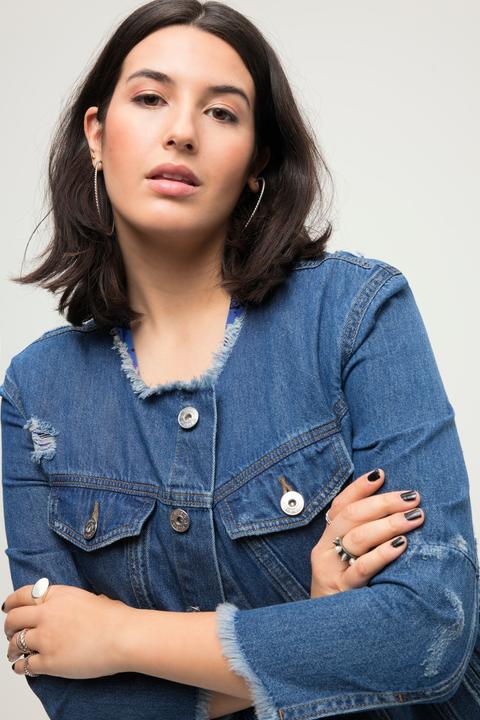 Actual product image Studio Untold Distressed Denim Jacket (50, 52)