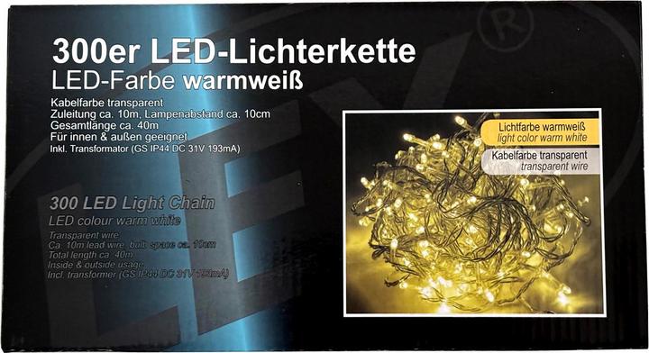 Actual product image Mojawo 300 LED fairy lights warm white (40 m)