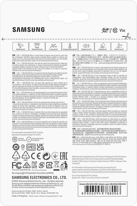 Produktbild Samsung MB-SD512SB/WW (512 GB, SDXC, U3, UHS-I)