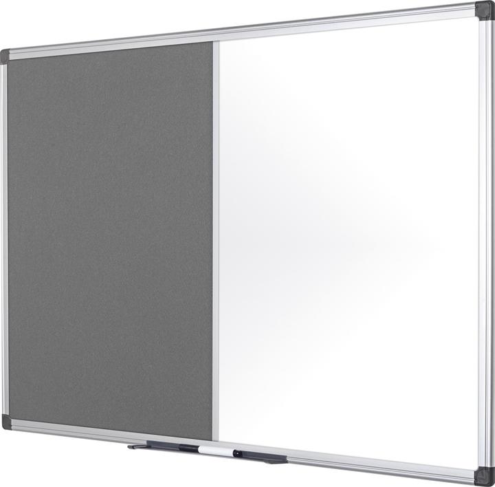Actual product image Bi-Office Whiteboard pinboard MAYA KOMBI 90.0 x 60.0 cm textile grey (90 x 60 cm)