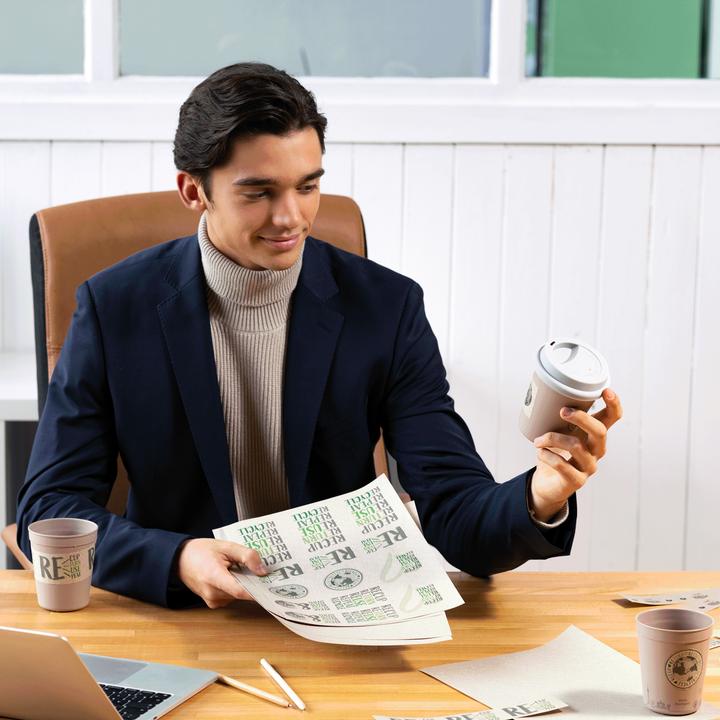 Actual product image HERMA Grass paper labels A4