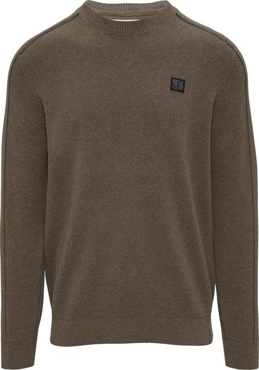 Produktbild s.Oliver Strickpullover Strickpullover mit Nahtdetails und Logo (S)