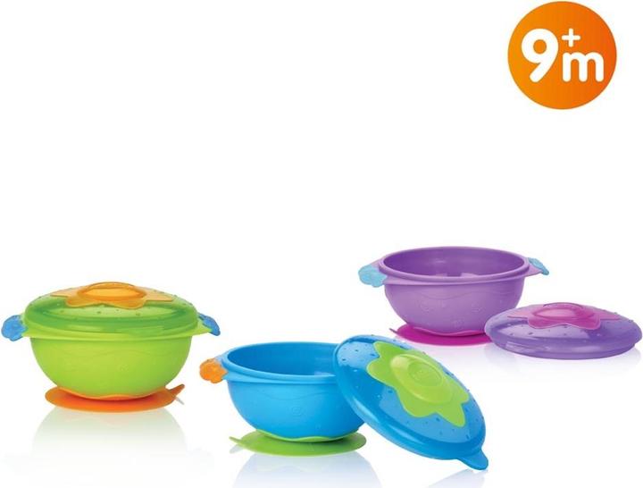 Image du produit Nuby Bol à purée avec couvercle et pied aspirant