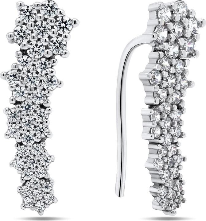 Produktbild Brilio Silver - Glittering longitudinal earrings made of EA285W silver (Silber)