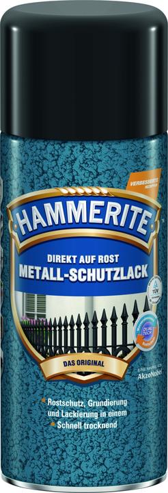 Actual product image Hammerite Hammer finish spray paint dark green 400 ml (400 ml, Dark green)