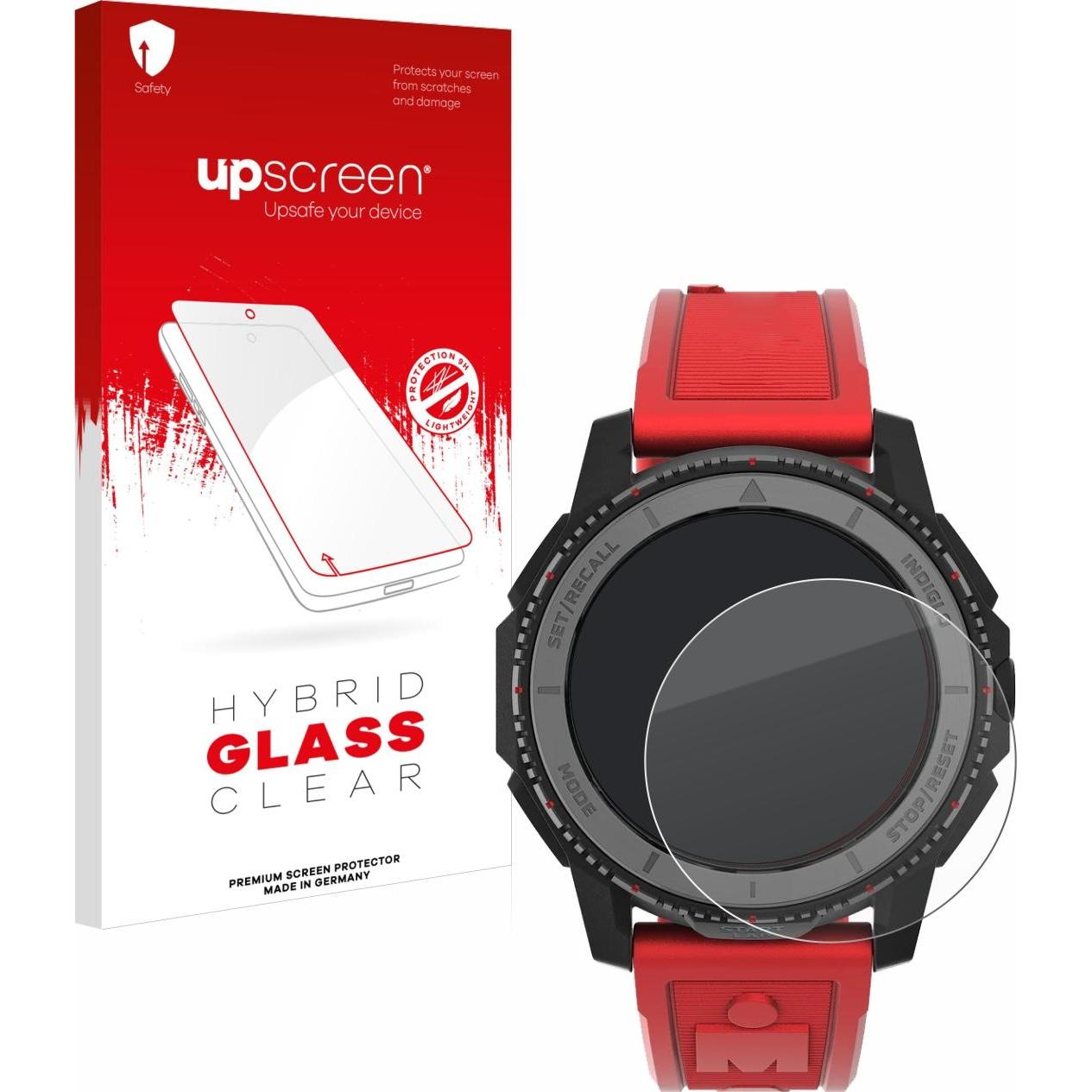 upscreen Schutzglas Schutzfolie Displayschutz Display Schutz Glas Folie klar, Smartwatch Schutzfolie, Transparent