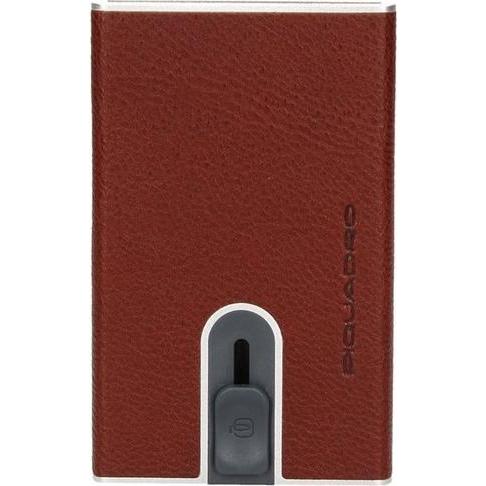 Piquadro Unisex Marrone Portafoglio, Leather Card Holder, Burgundy,