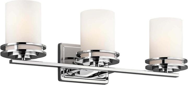 Actual product image Elstead Lighting Hendrik LED wall light G9 triple polished chrome IP44 (960 lm, G9)