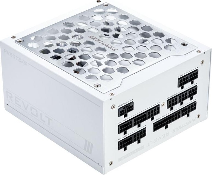 Immagine prodotto Phanteks Revolt 1000W Platinum, ATX 3.0, PCIe 5.0, completamente modulare - 1000 Watt, bianco (1000 W)