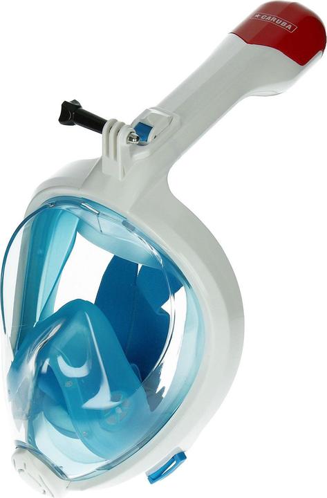 Actual product image Caruba Full Face Snorkel Mask Swift Foldable + Action Cam Mount (blue L/XL)