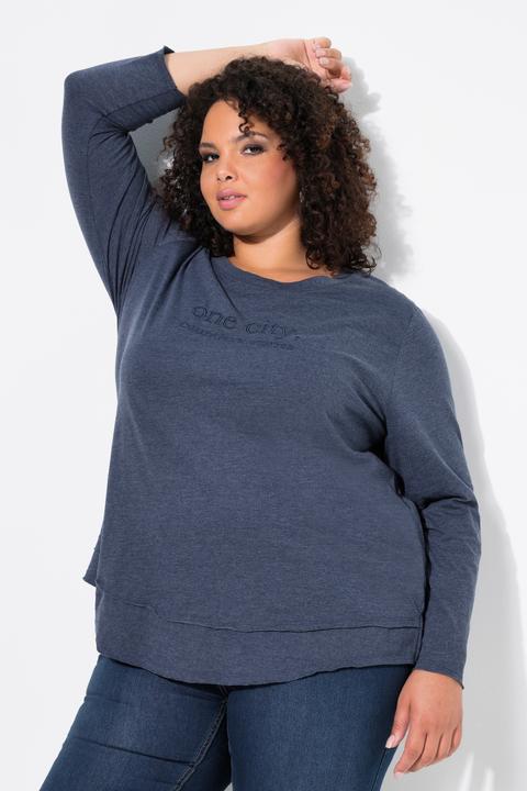 Produktbild Ulla Popken Shirt, Lagenoptik, Rundhals, Langarm (46, 48)