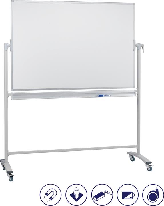Produktbild Franken Whiteboard Mobil mit Drehfunktion Stahl (120 x 120 cm)