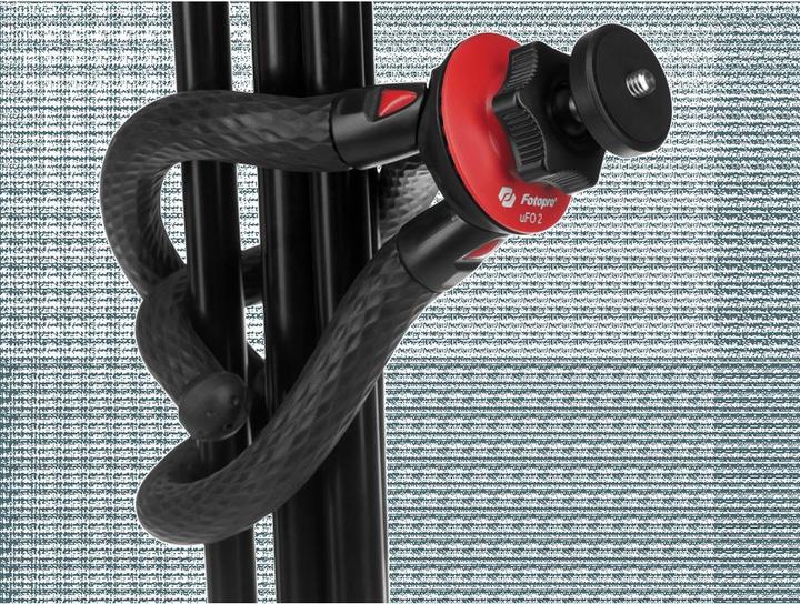 Immagine prodotto Fotopro Treppiede UFO 2 nero/rosso con supporto per telefono e GoPro (Materiale sintetico)