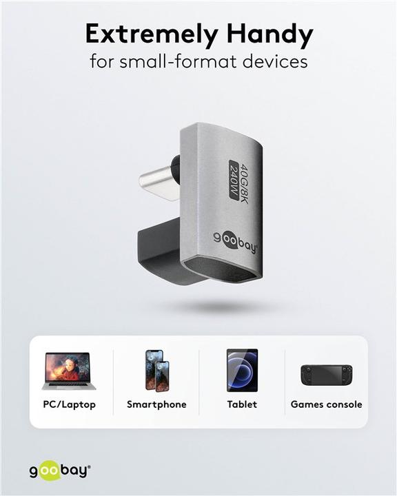 Image du produit Goobay Adaptateur USB-C 180° en forme de U, USB4 (USB Type C, USB Type C)