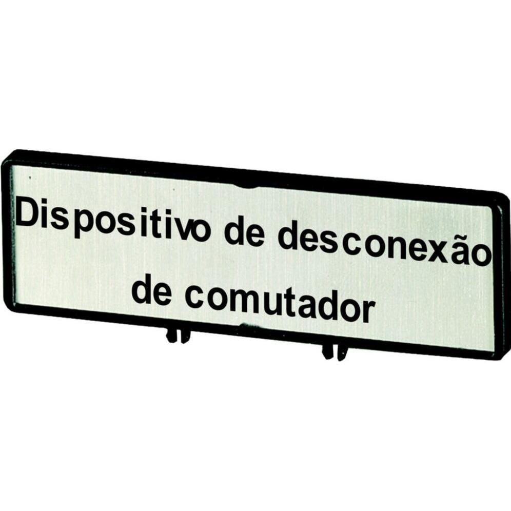 Eaton, Systemstromversorgung, Träger mit Schild, verwendbar für T5, T5B, P3, 88 x 27 mm, beschriftet mit zNetz-Trenneinr...