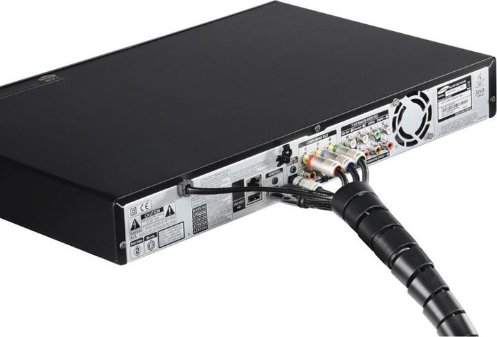 Produktbild Hama Flexibler Spiral-Kabelschlauch, universal, 25 mm, 2 m, Schwarz (Kabelspiralschlauch, 200 cm)