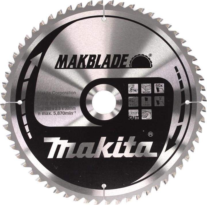 Produktbild Makita MAKBLADE Kreissägeblatt Ø 260x30x60Z