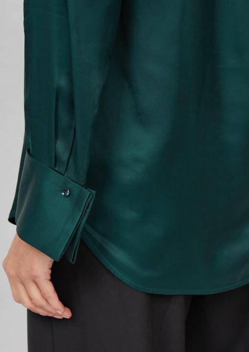 Immagine prodotto s.Oliver Bluse Elegante Satin-Bluse mit V-Ausschnitt und Stehkragen (36)