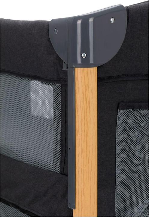 Image du produit Fillikid Lit d'appoint de voyage Cadiz noir avec finition bois (60 x 120 cm)