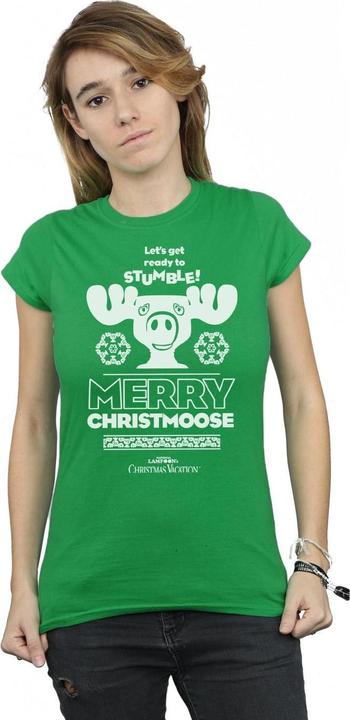 Actual product image National Lampoon´s Vacation Womens/Ladies Merry Christmoose Cotton T-Shirt (XL)