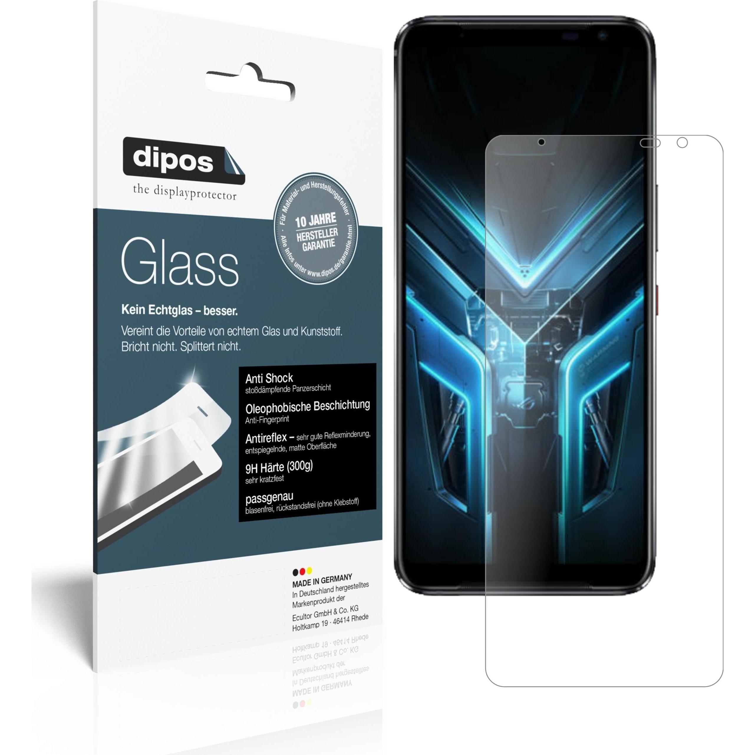 Dipos Displayschutz Anti-Shock (2 Stück, Asus ROG Phone III), Smartphone Schutzfolie, Transparent