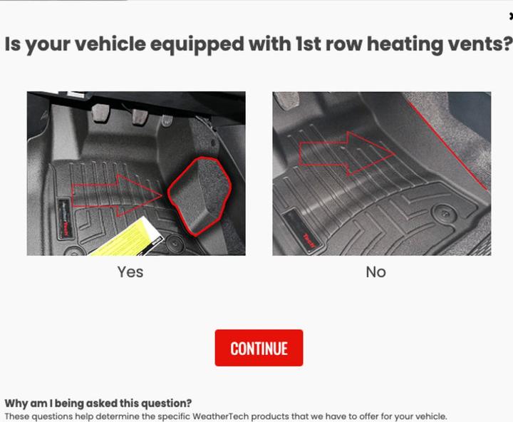 Image du produit WeatherTech Toyota Hilux (2016-2023) 1ère rangée de tapis de voiture (avec ouvertures d'aération)