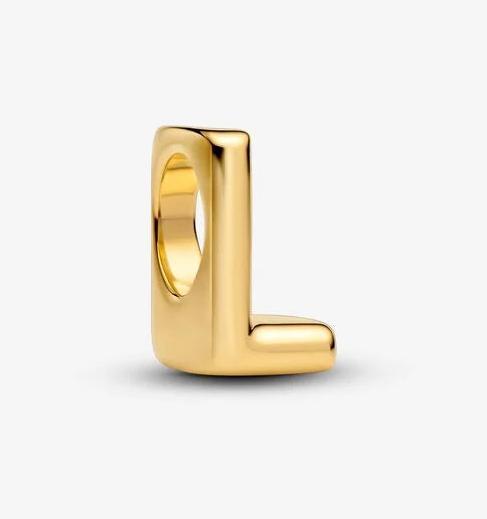 Image du produit Pandora Charm Lettre L Plaqué Or (Plaqué or, Métal)