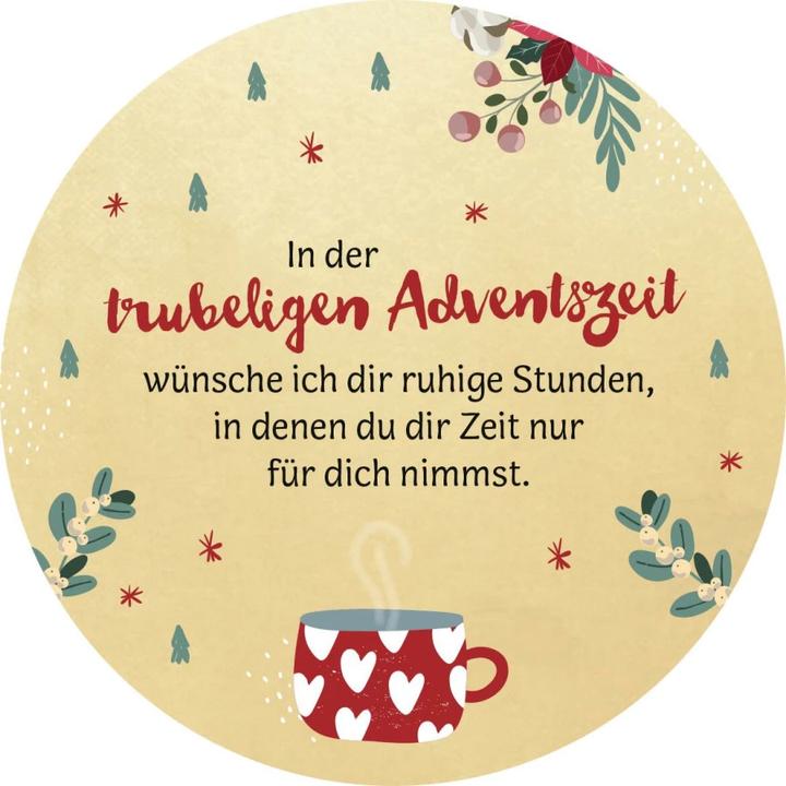 Actual product image Advent in a tin. 24 dear wishes for you