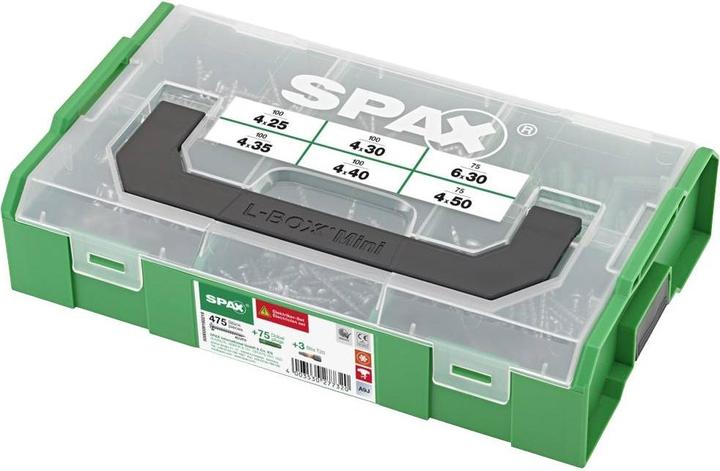 Produktbild Spax Elektriker Montagekoffer L-Boxx Kunststoff T-Star Plus (475 Schrauben pro Stück)