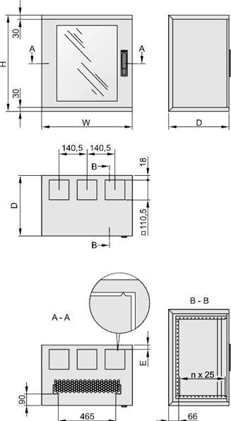 Produktbild Schroff EPCASE Wandgehäuse (16 HE, 19 Zoll Rack)