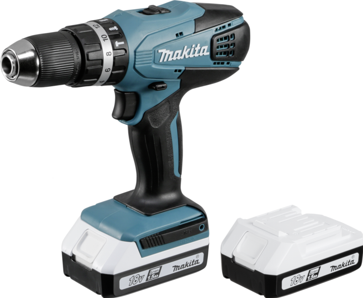 Actual product image Makita HP457DWEX4 Set (Rechargeable battery operated)