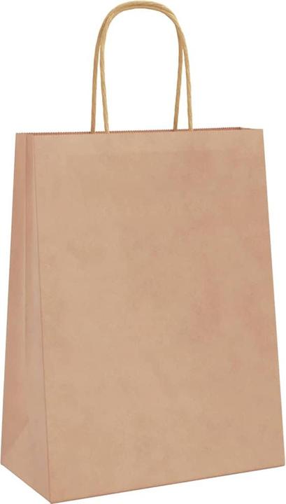 Immagine prodotto VidaXL Sacchetti di carta kraft 50 pezzi con manico marrone 22x11x28 cm (Borsa da regalo, 50 x)