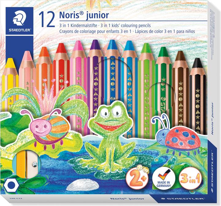 Produktbild Staedtler Buntstifte Junior 140, mit Spitzer, 12 Farben (Mehrfarbig, 12 x)