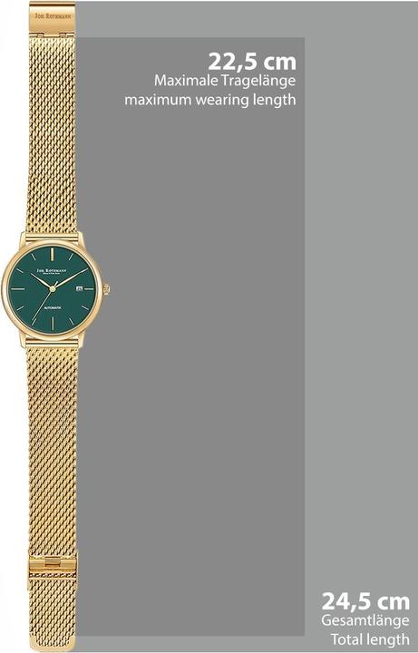 Produktbild John Rothmann Herren Automatikuhr Classic Edelstahl Gelbgold - 26869 (Analoguhr, 38.50 mm)