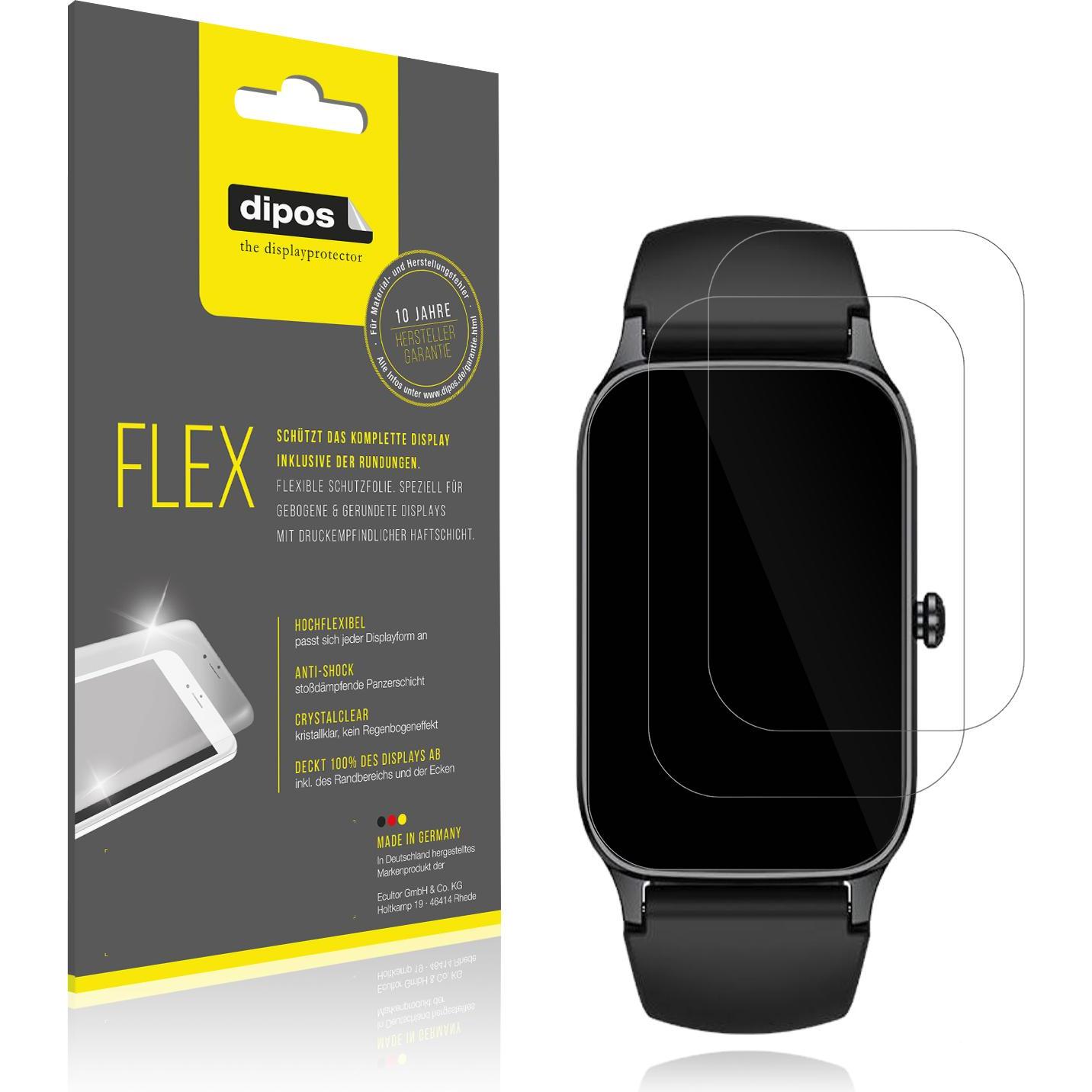 Dipos 3D Full Cover Schutzfolie, Smartwatch Schutzfolie, Transparent