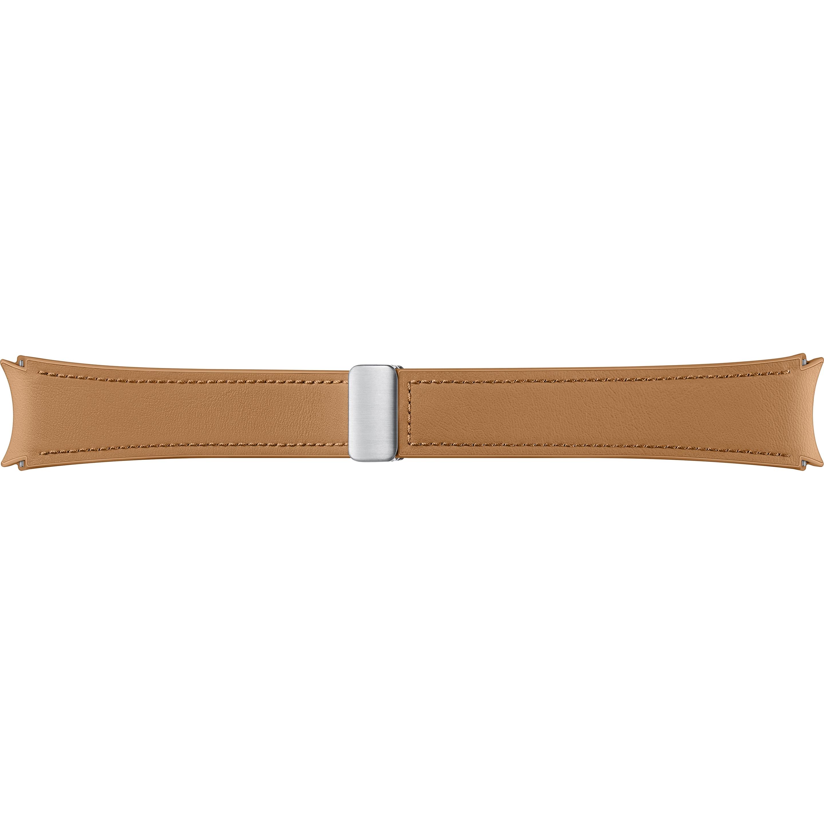 Samsung D-Buckle Hybrid Eco Leather Strap (20 mm, Kunstleder, Eco-Composite), Uhrenarmband, Braun