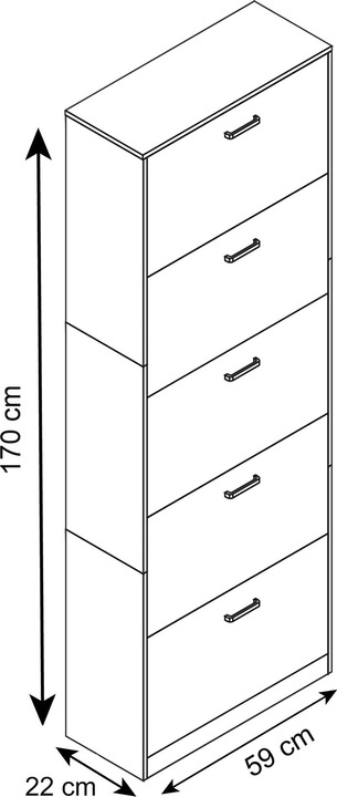 Produktbild VCM Joelle (59 x 22 x 170 cm)