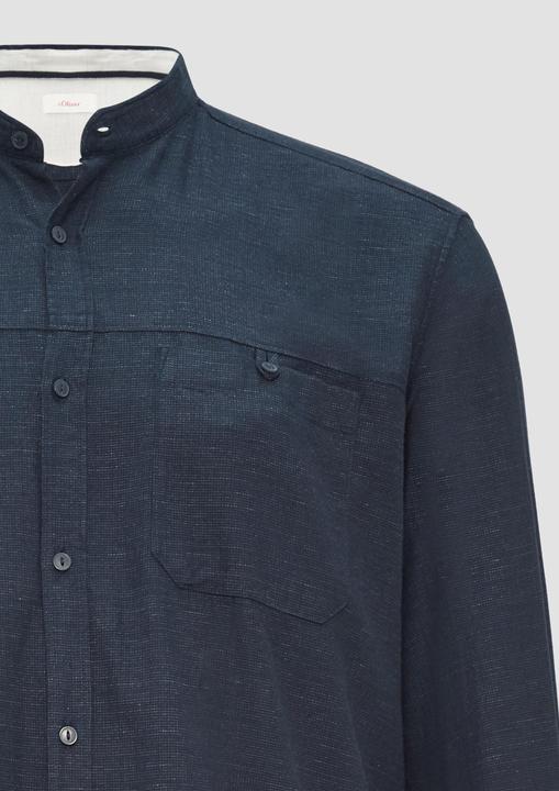 Image du produit S.Oliver Hemd Regular Fit: Strukturiertes Baumwollhemd mit Stehkragen (XXL)