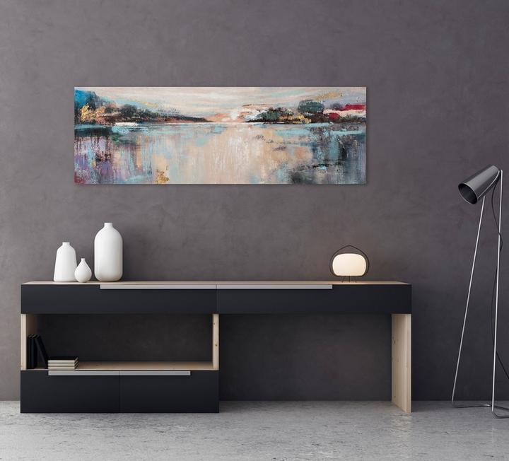 Produktbild imageland Abstrackter Seeblick (150 x 50 cm)