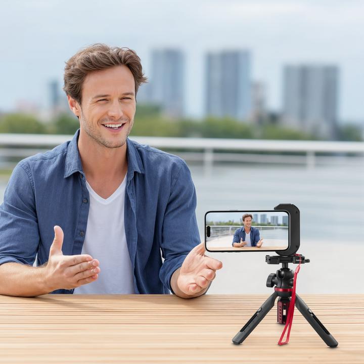 Actual product image Hama Kameragriff "MagGrip" für Handy, Haltegriff magnetisch, Fernauslöser, 1/4"