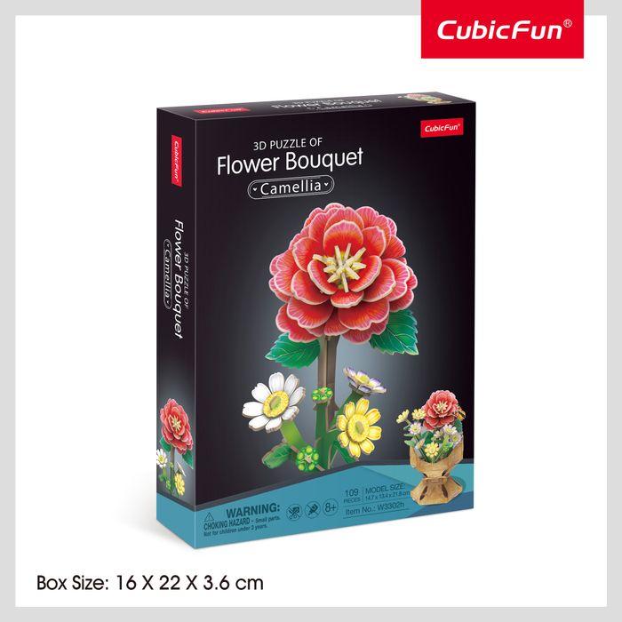 Immagine prodotto Cubicfun 3D-Puzzle Blumenstrauss - Kamelien (109 pezzi)
